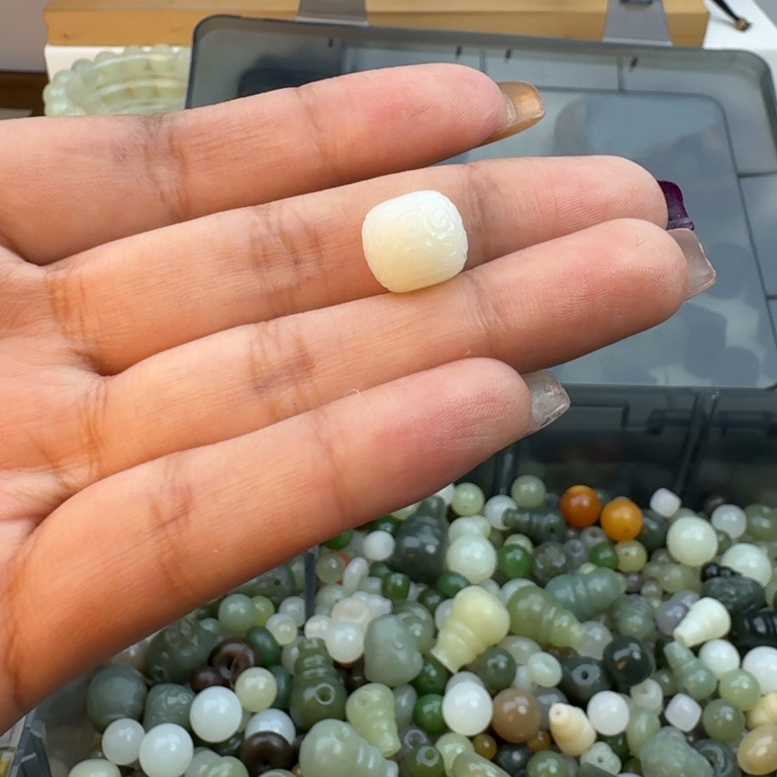 斯***类和田玉未镶嵌珠宝半成品和田玉白玉老型回文11-12=