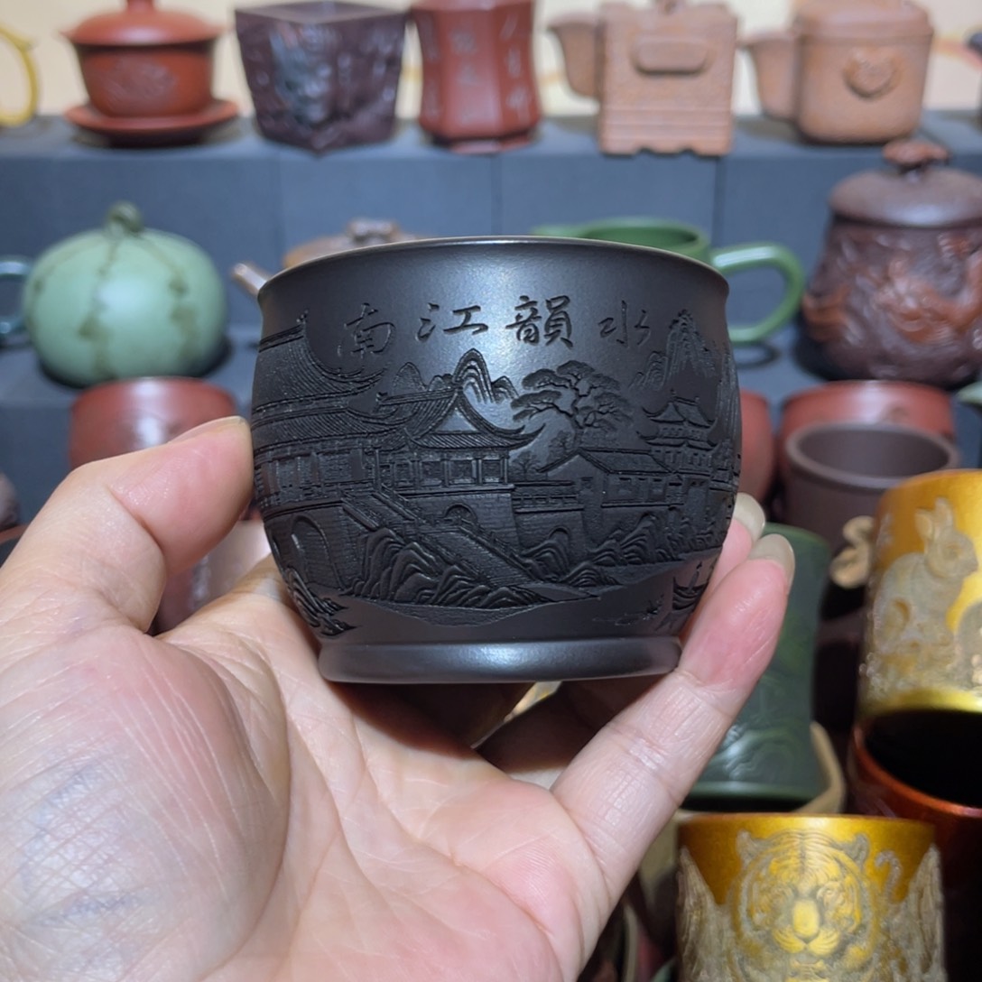 原矿紫砂手工主人杯