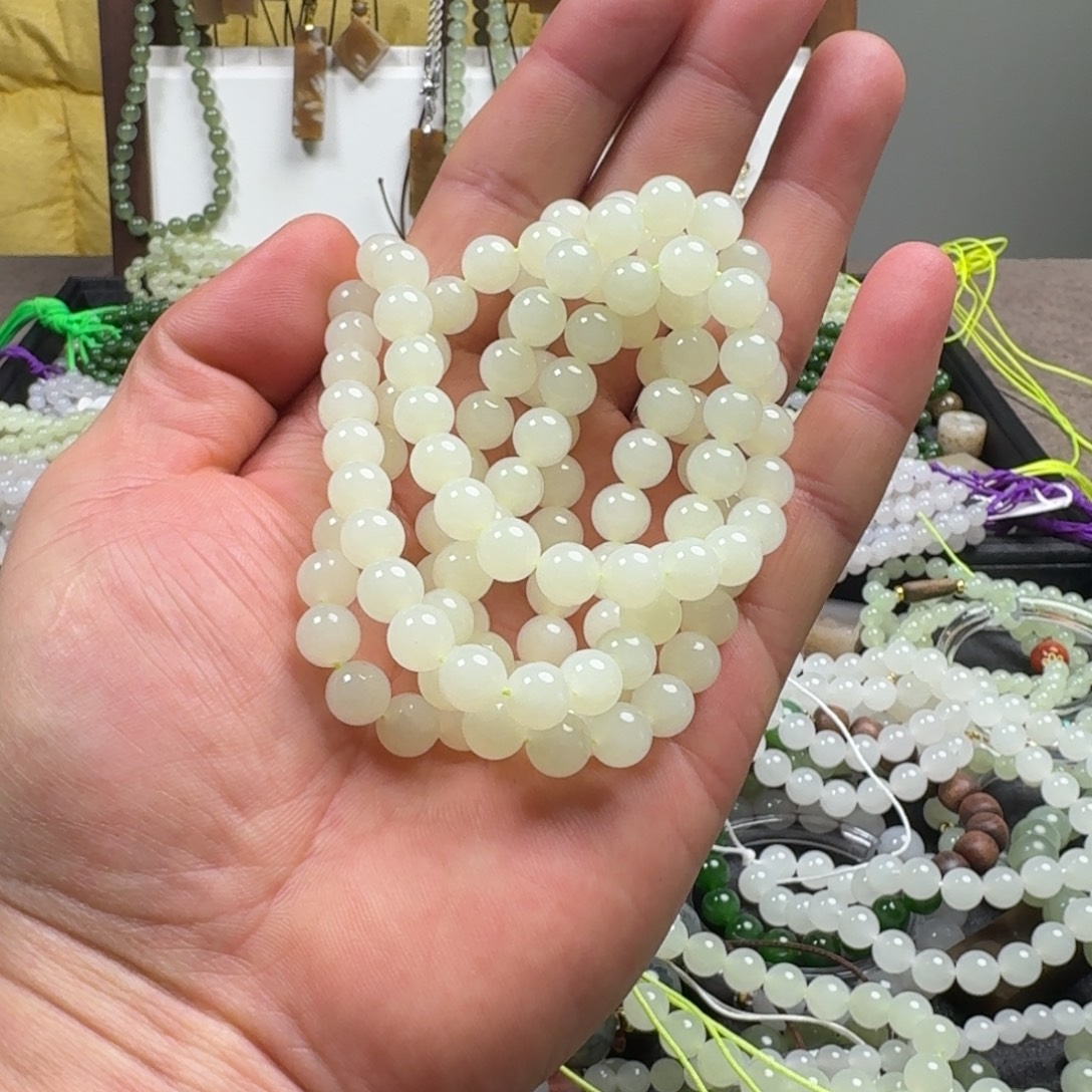 和田玉未镶嵌手链