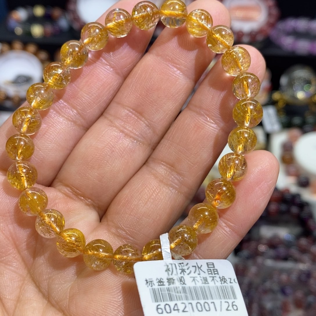 水晶手串未镶嵌黄超七7➕