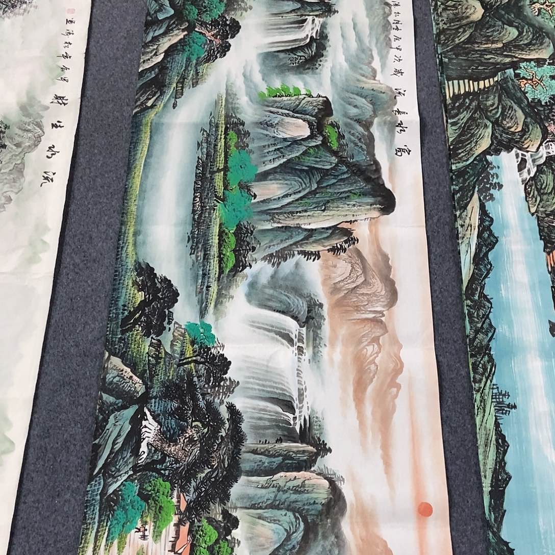 国画小六尺山水一副
