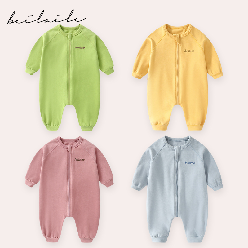 【德绒连体睡袋 小洛妈咪】宝宝春装连体衣秋冬新生婴儿睡袋保暖B14