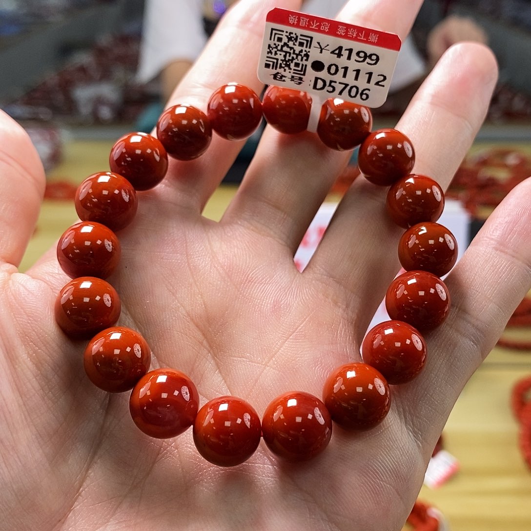 南红玛瑙瓦西11mm   多样性发一未镶嵌