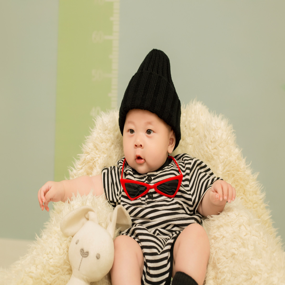 德容条纹秋冬高腰护肚肩开套装