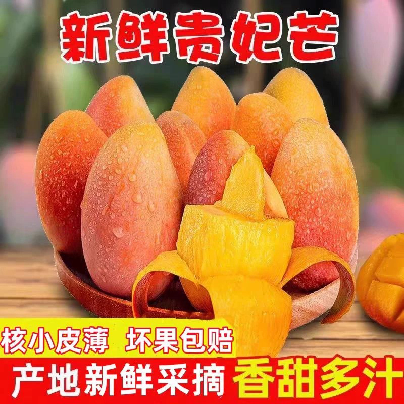 万山【广西百色产地直发】广西贵妃芒果新鲜采摘爆甜多汁核薄肉厚