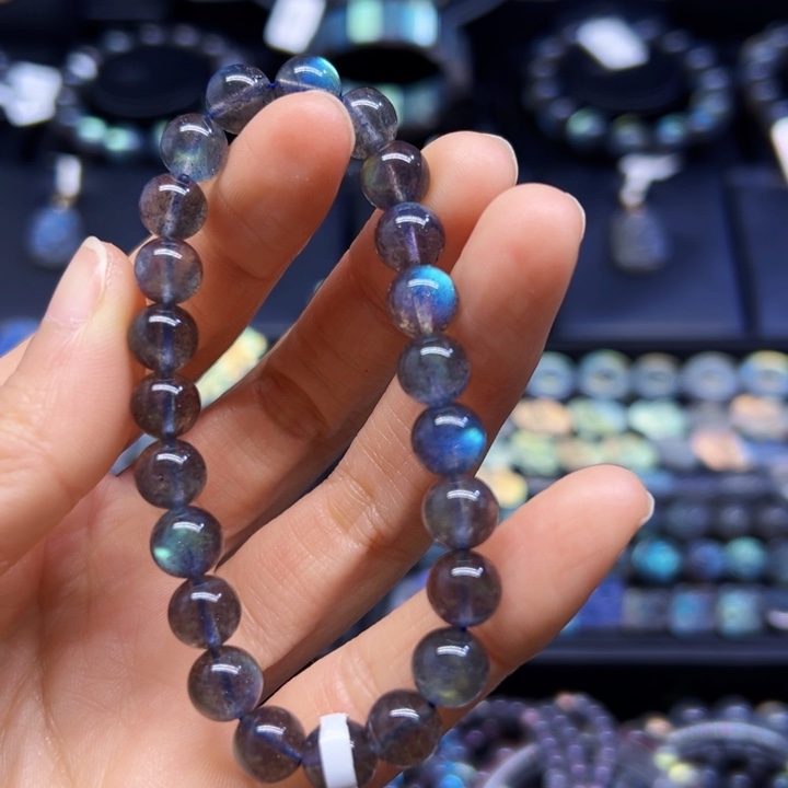 拉长石手串未镶嵌8.2左右