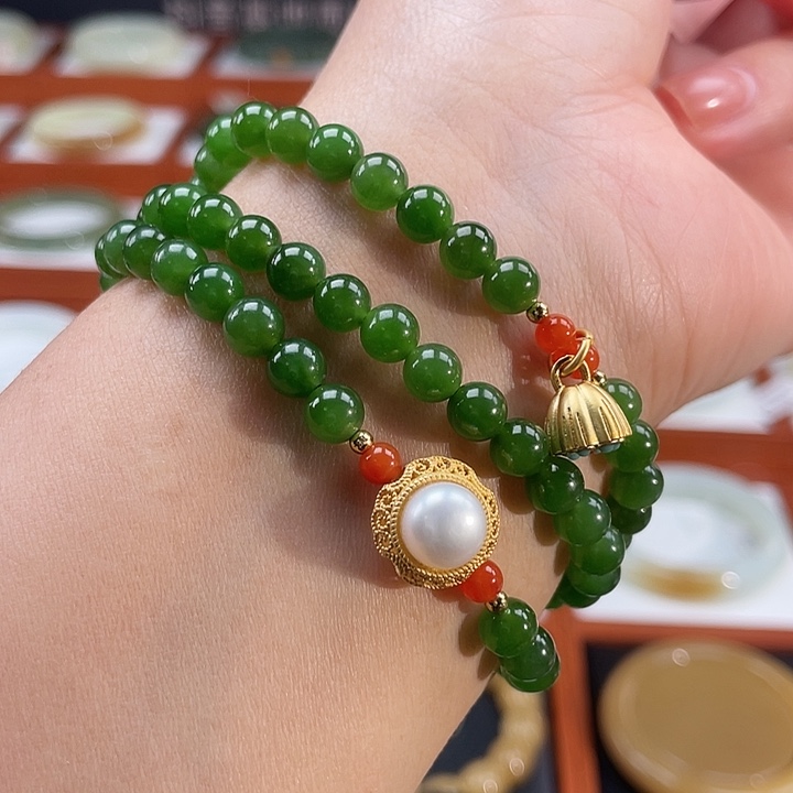 和田玉（碧玉）手串未镶嵌