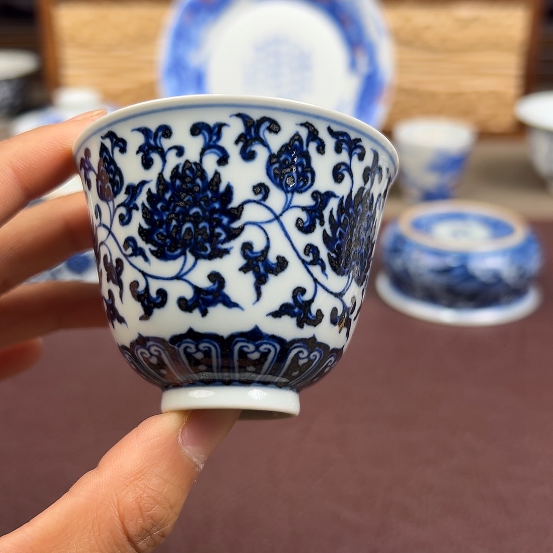 杯子景德镇金刚莲闻香杯