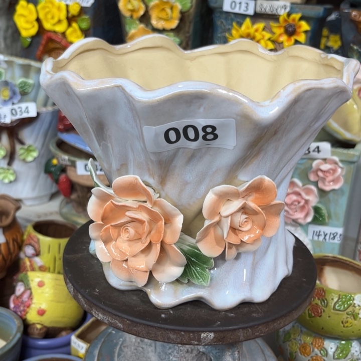 紫砂花盆粗陶材质多肉花盆