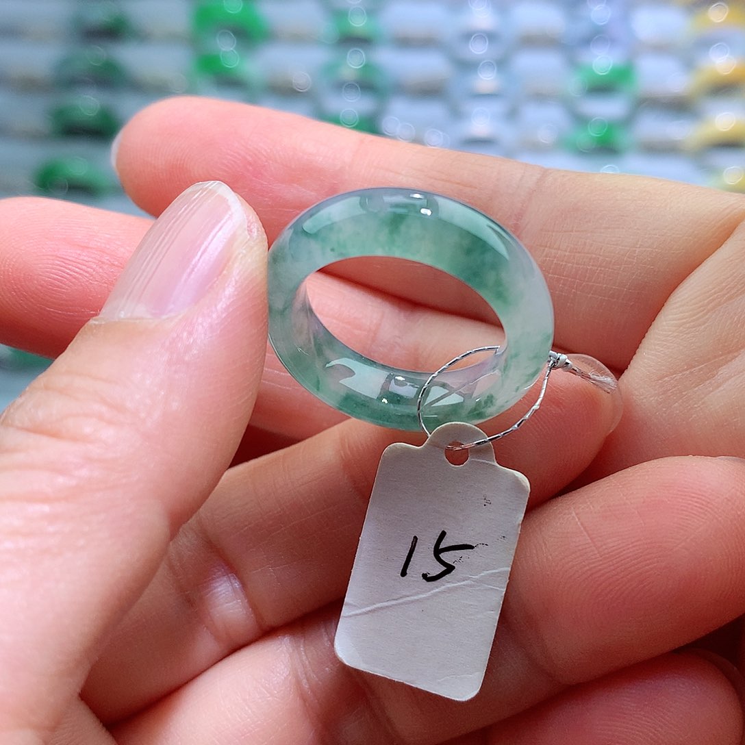 翡翠未镶嵌戒指15号