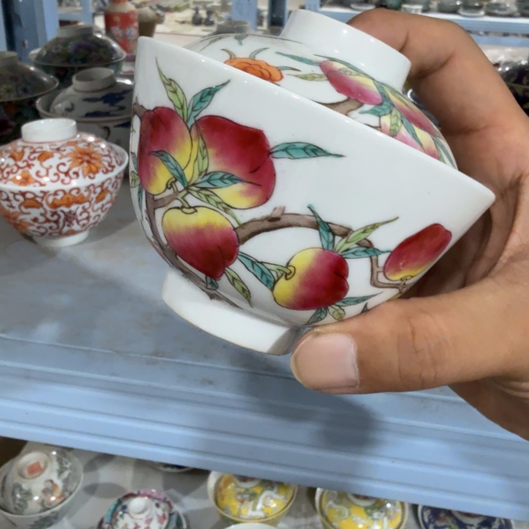 瓷片摆件手绘瓷器全部处理