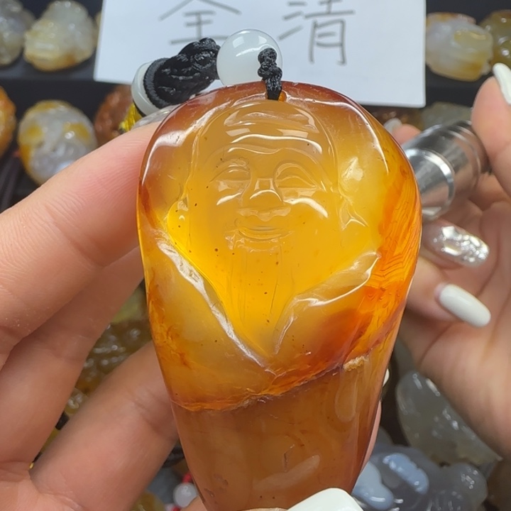 玛瑙/玉髓合金手把件