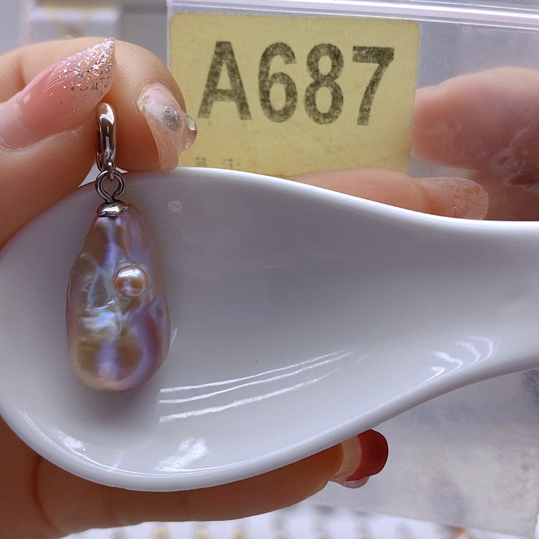 淡水珍珠颈饰银S925镶嵌