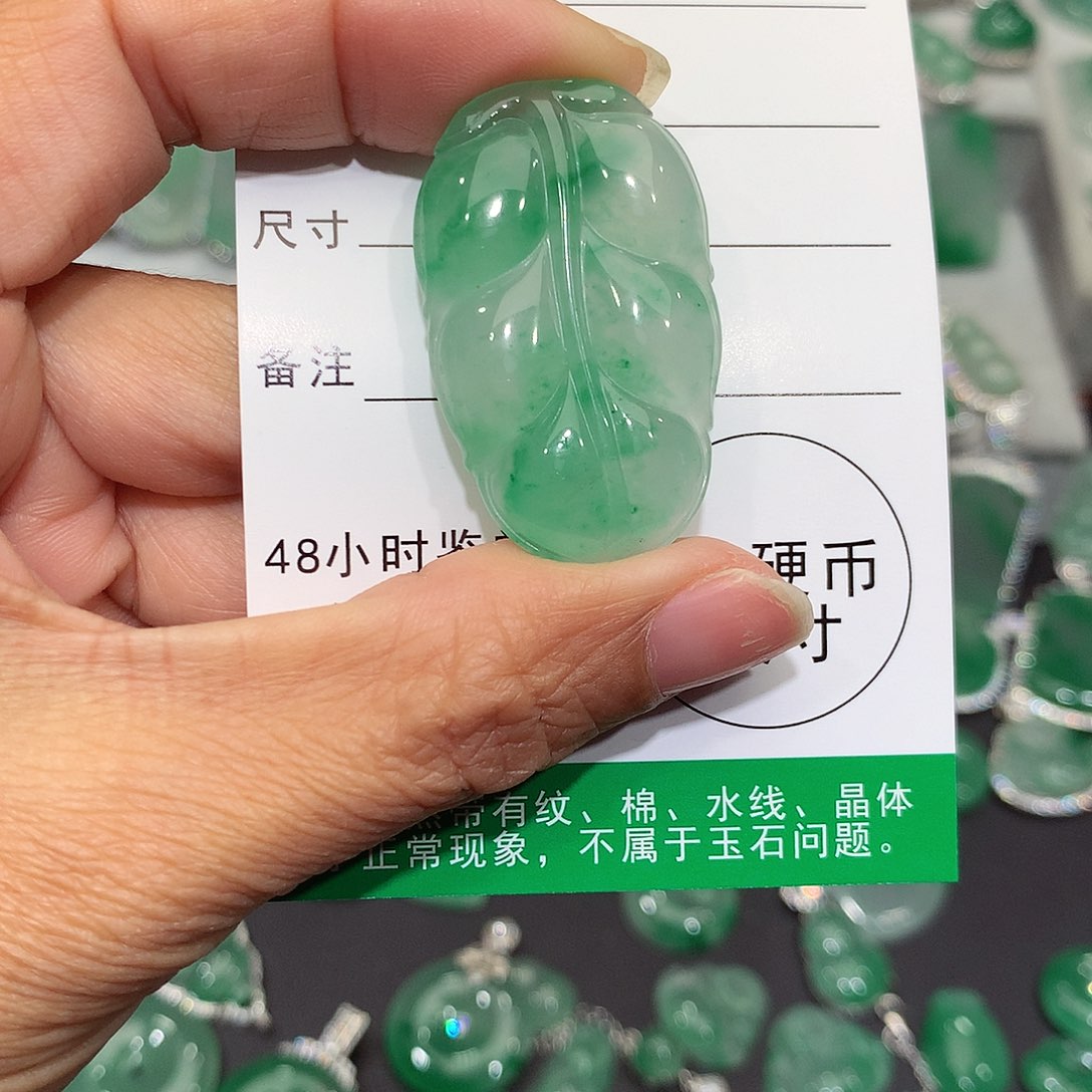 颈饰未镶嵌石英质玉（非洲翠）