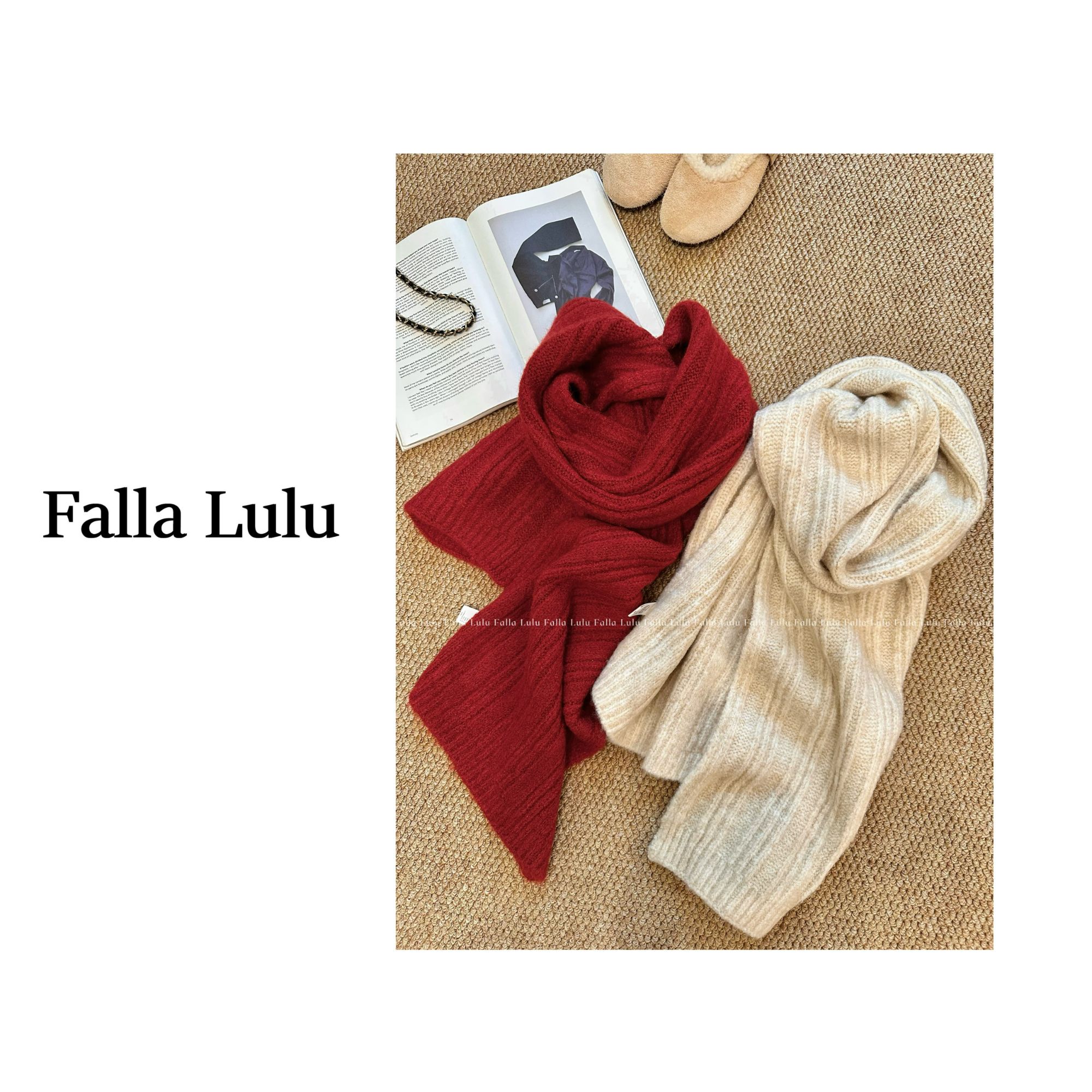 【英子家】小暖阳围脖丨羊毛混纺糯叽叽氛围感纯色围巾 Y5500