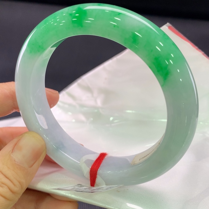 翡翠未镶嵌手镯正圈58-59