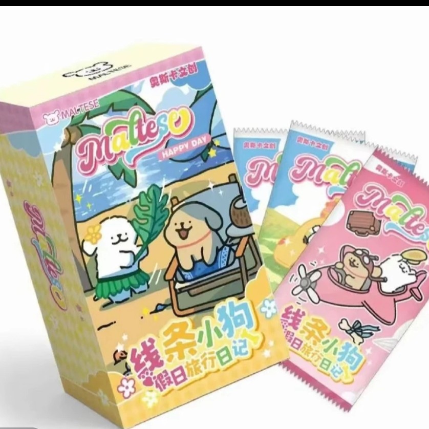 （拆盒）奥斯卡线条小狗收藏卡牌动漫周边盲盒卡牌（默认代拆）