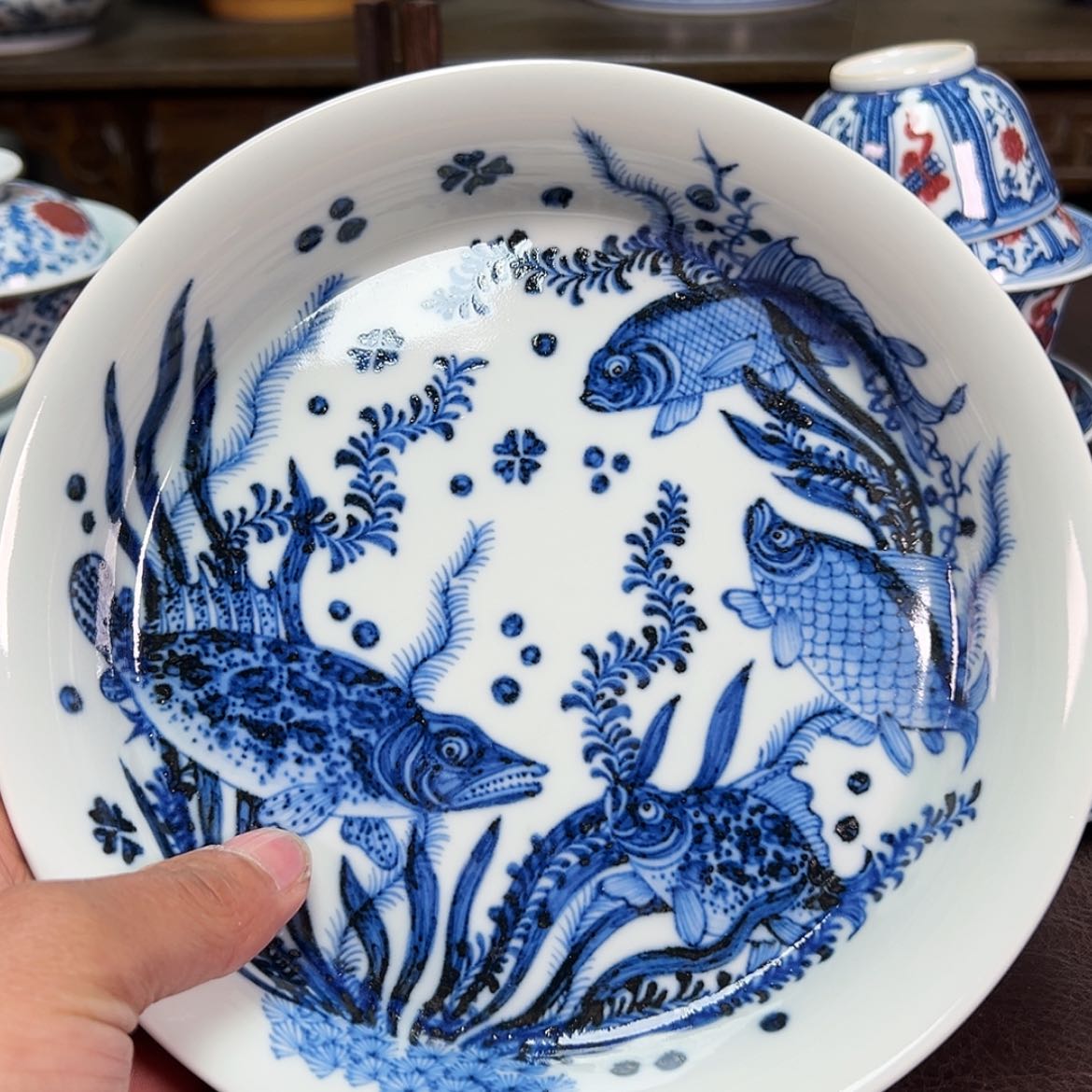 【闪购商品】悠**风景德镇陶瓷艺术壶承