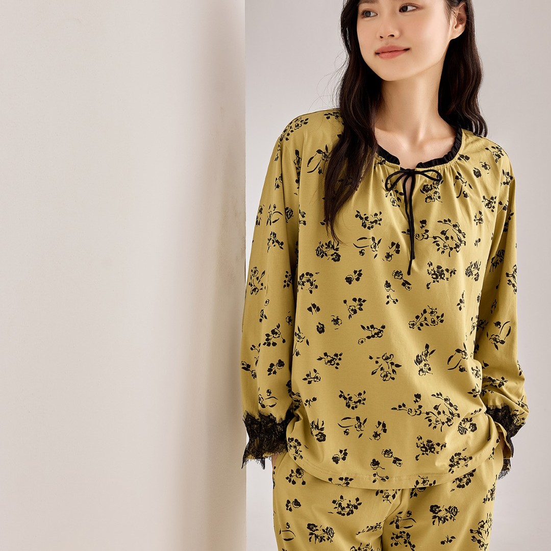 精雅秋季女式可外穿家居服12019