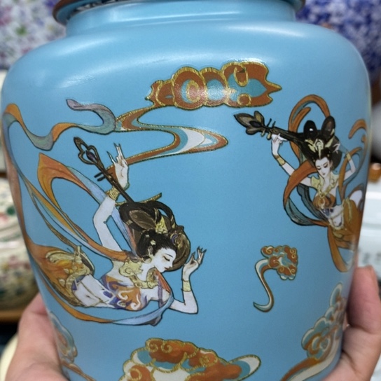 瓷片陶瓷茶叶罐密封罐