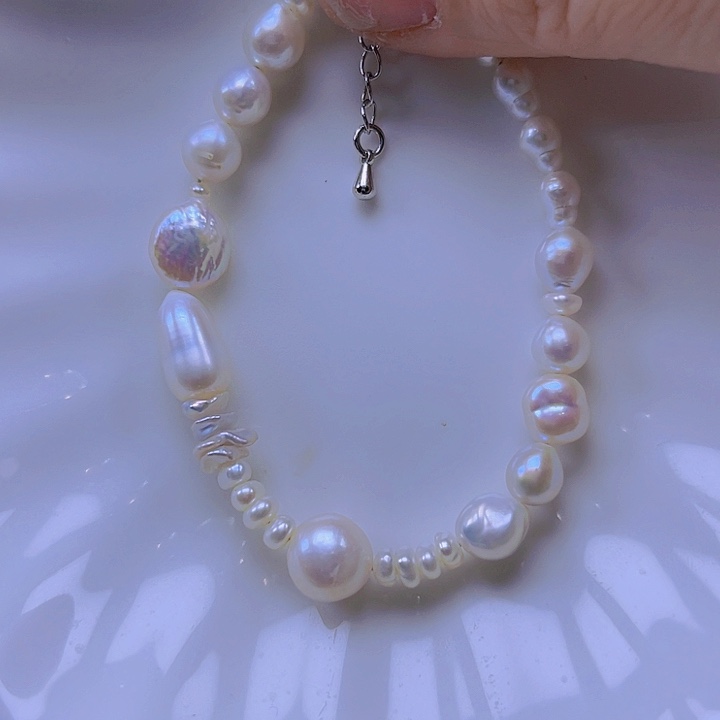 淡水珍珠手绳合金