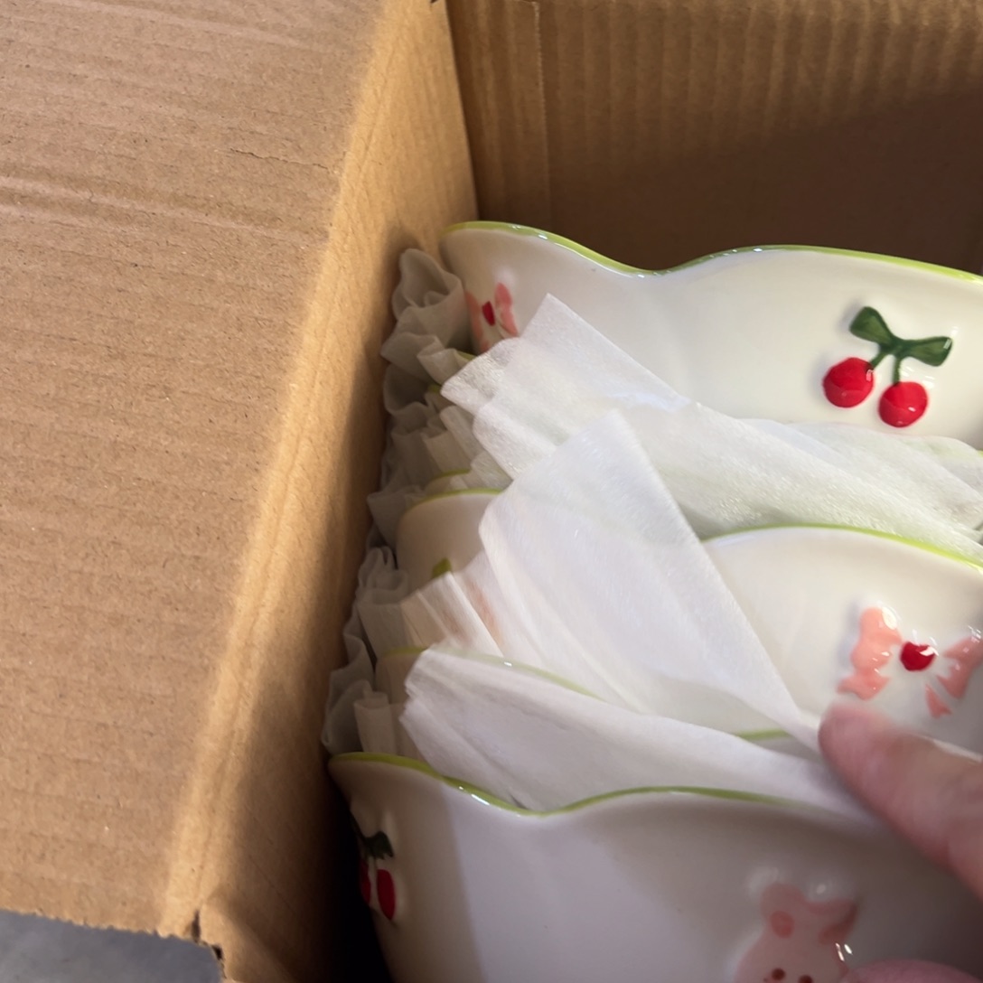 陶摆件高温陶瓷釉下彩微瑕！！4个