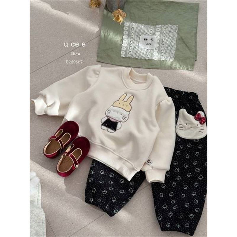 【暖绒】羊驼绒800克釉兮·25冬~女童宝宝KT加绒套装U269527（童装）