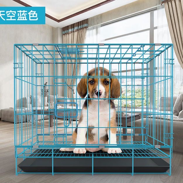 宠物笼子狗犬猫鸡鸭鹅兔子笼折叠加粗泰迪博美方便收纳带厕所托盘