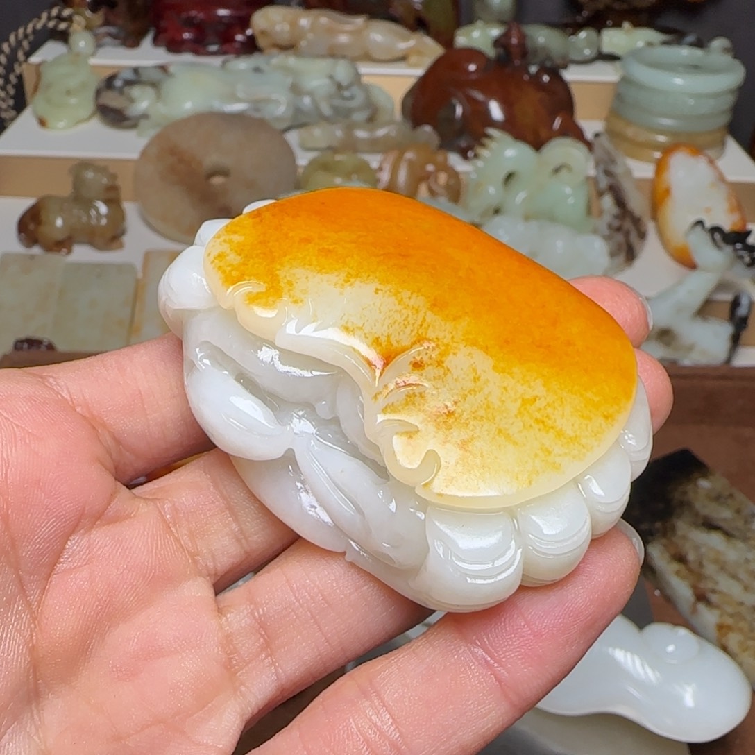 皇***勒和田玉未镶嵌挂件