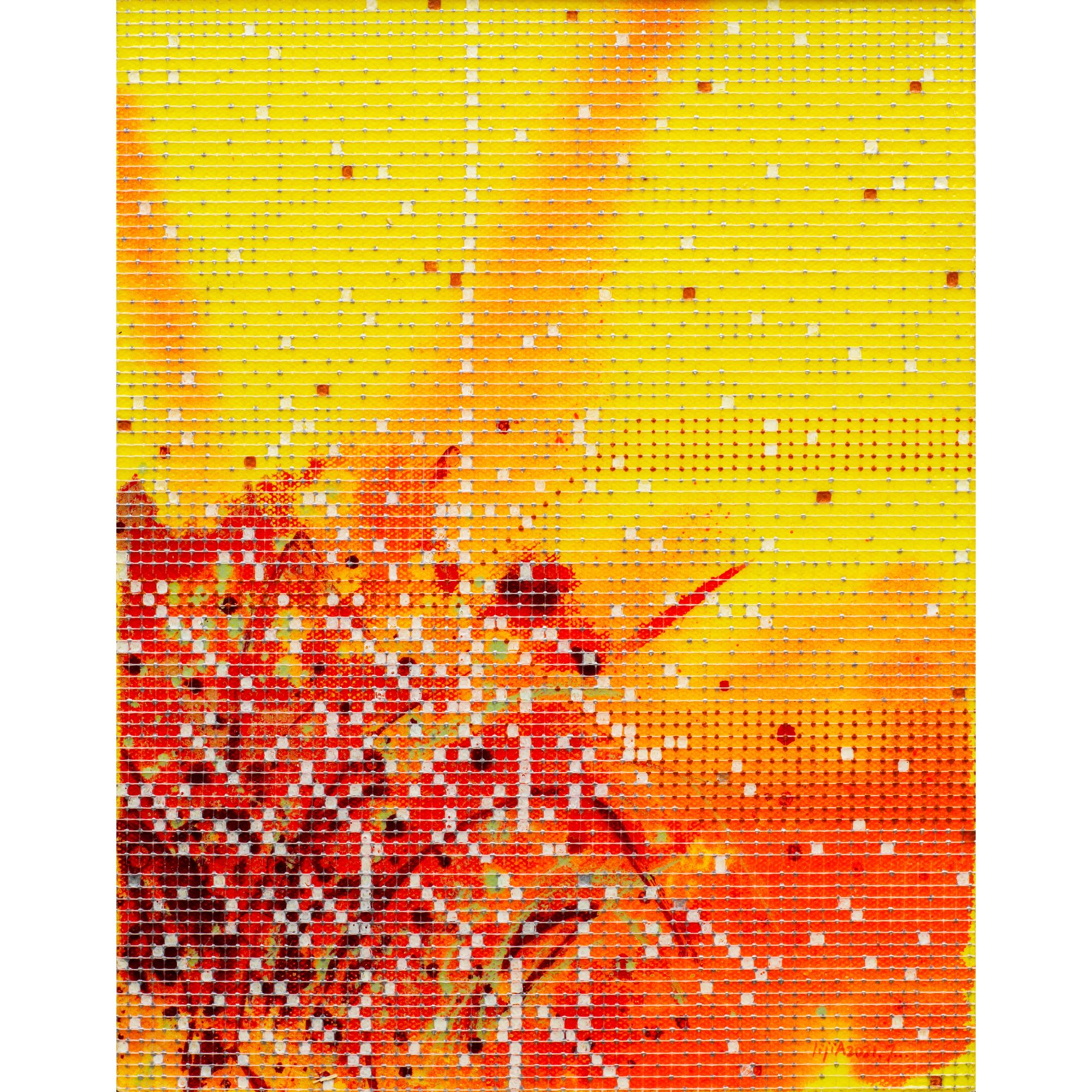 2028、李甲 《灿烂如花》尺寸：33x29cm