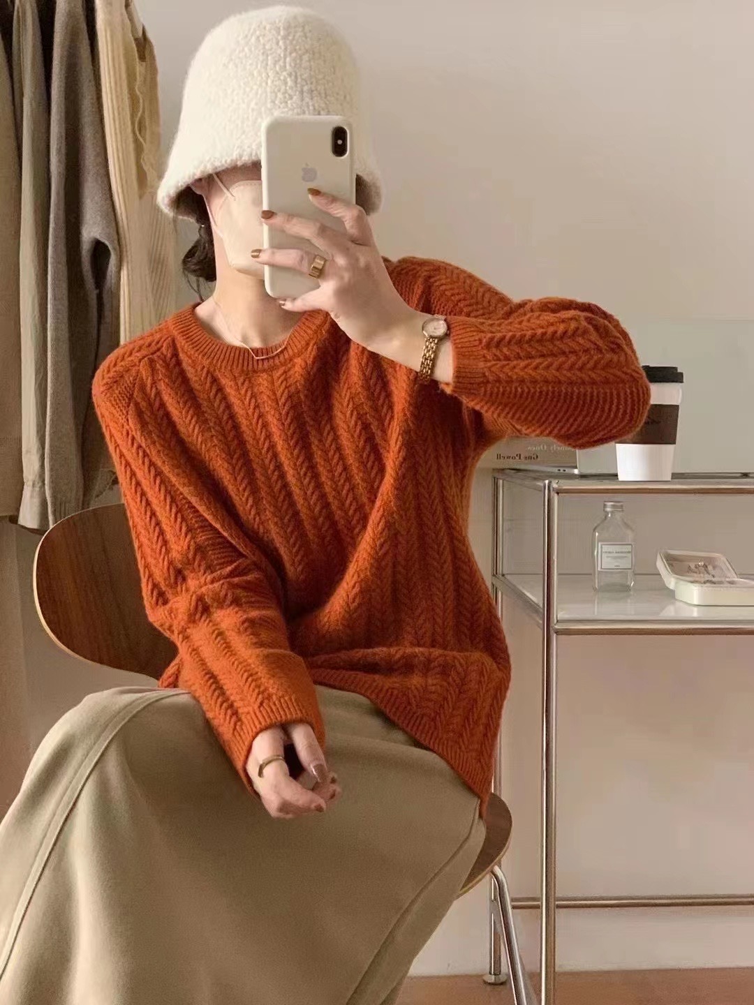 【初与家】编码060-130韩系ins风轻奢针织衫秋冬季新品毛衣      