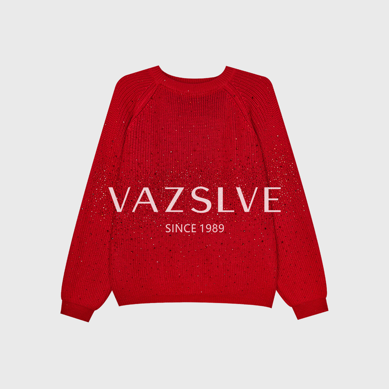 【广州微姐】烫钻满天星时尚保暖毛衣MY95662