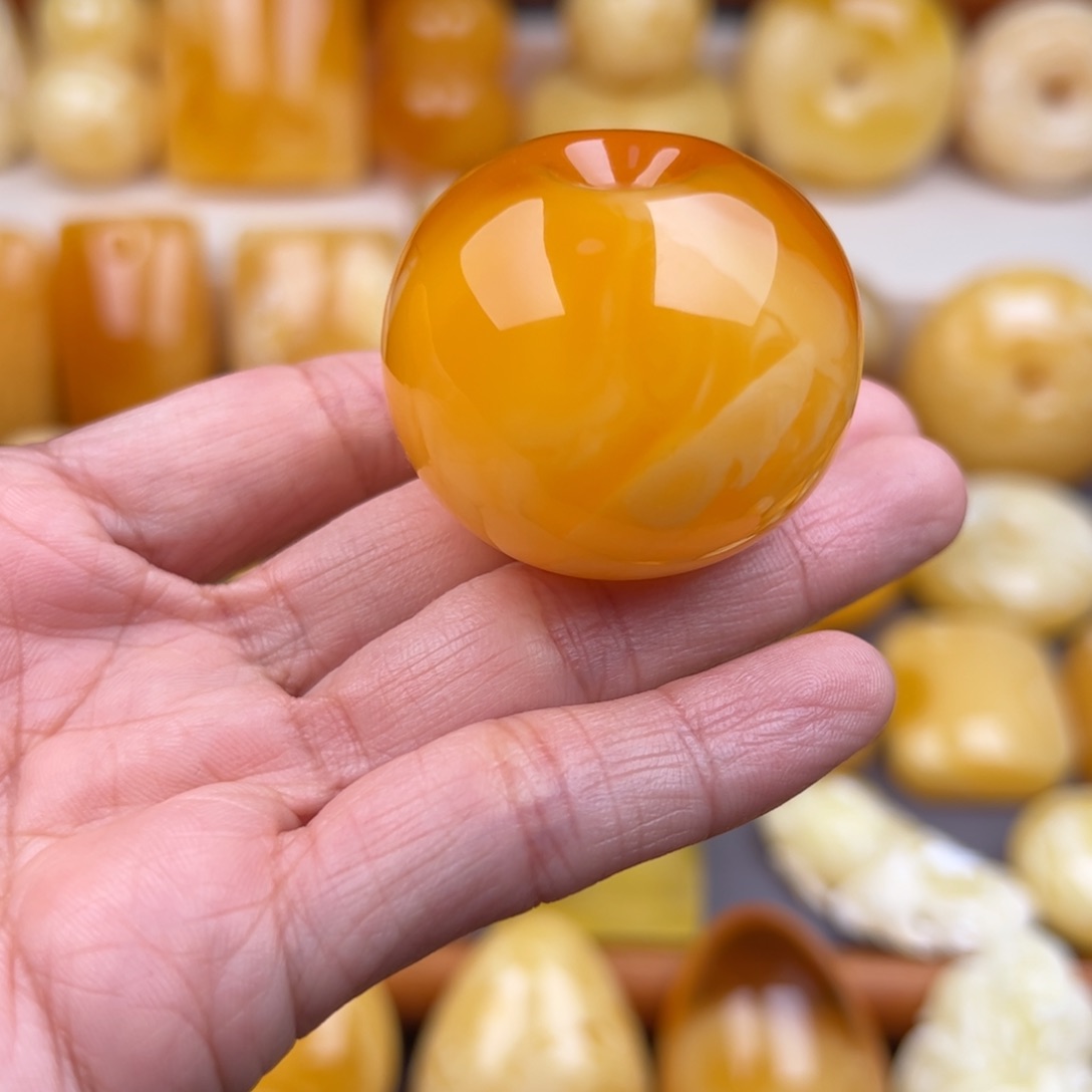 琥珀颈饰未镶嵌纯天然琥珀蜜蜡无优化