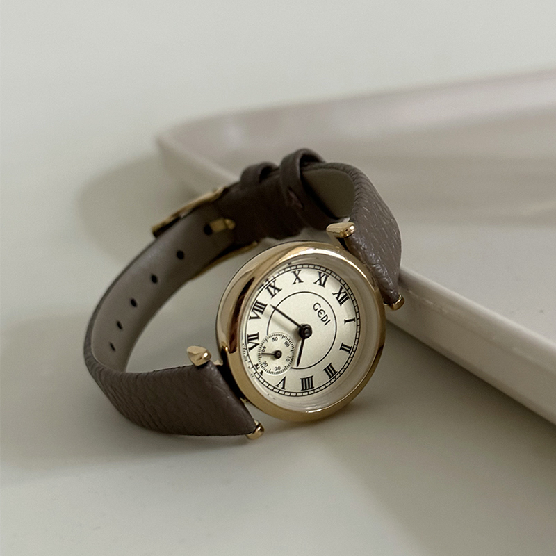 伴朵手表女表学生初高中石英表女款轻奢小众时尚女式皮带女士腕表