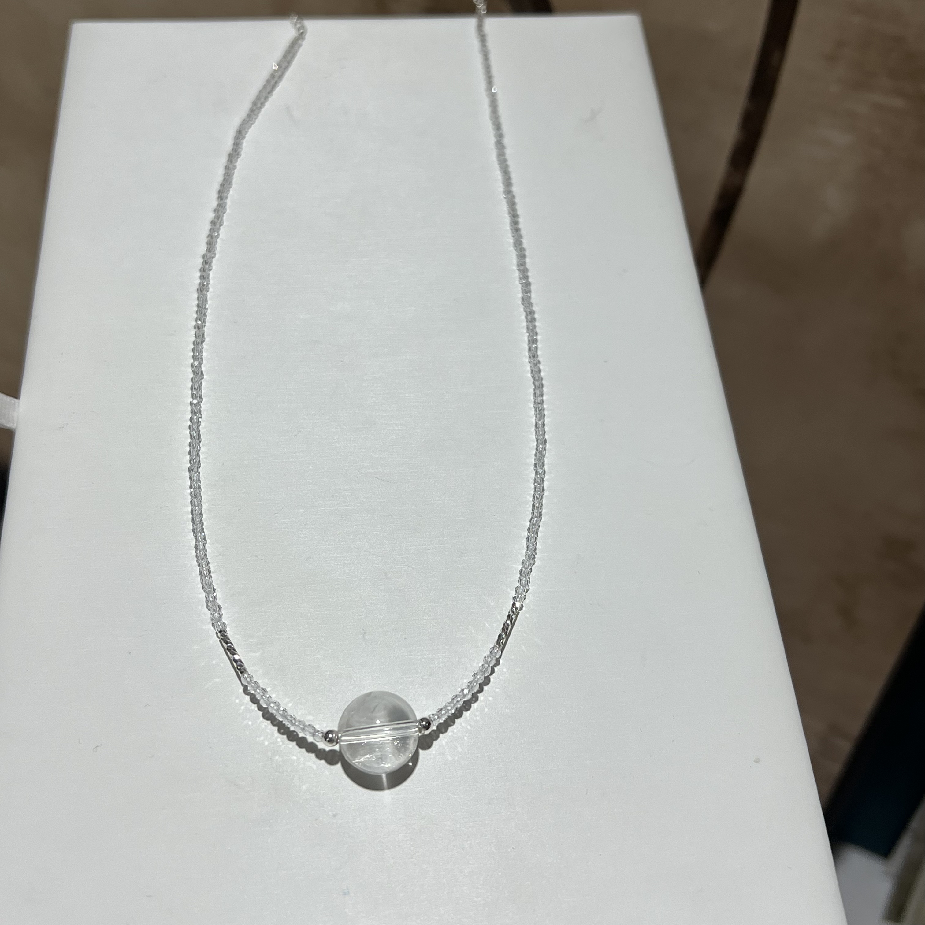 【月月家】AC008天然水晶 原创白水晶项链 多样性发其一