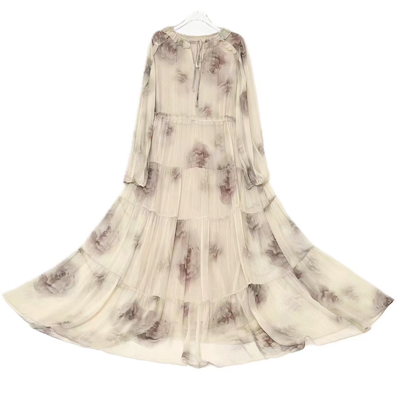 【文文原创】重磅100桑蚕丝连衣裙HF23C190-13