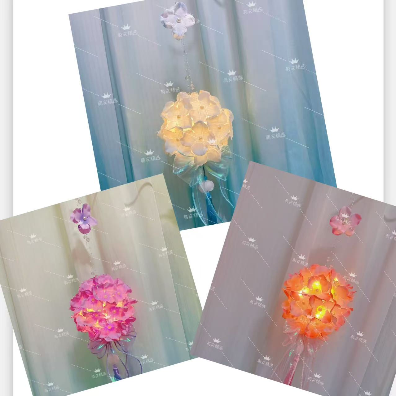 迎中秋新爆款主播宠粉福利款绣球花 手工diy制作材料包