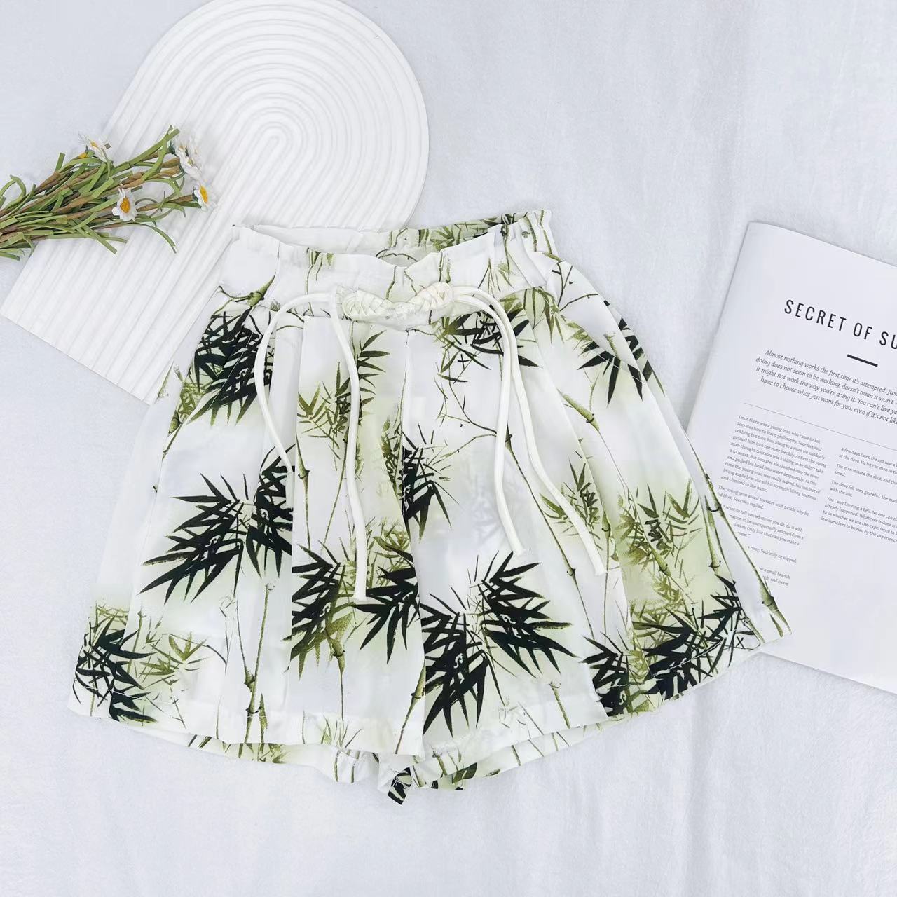 女童2025夏季新款洋气国风短裤B2992