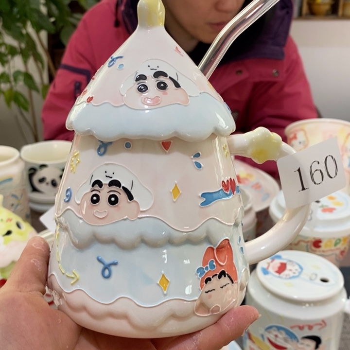 杯景德镇釉下彩手绘