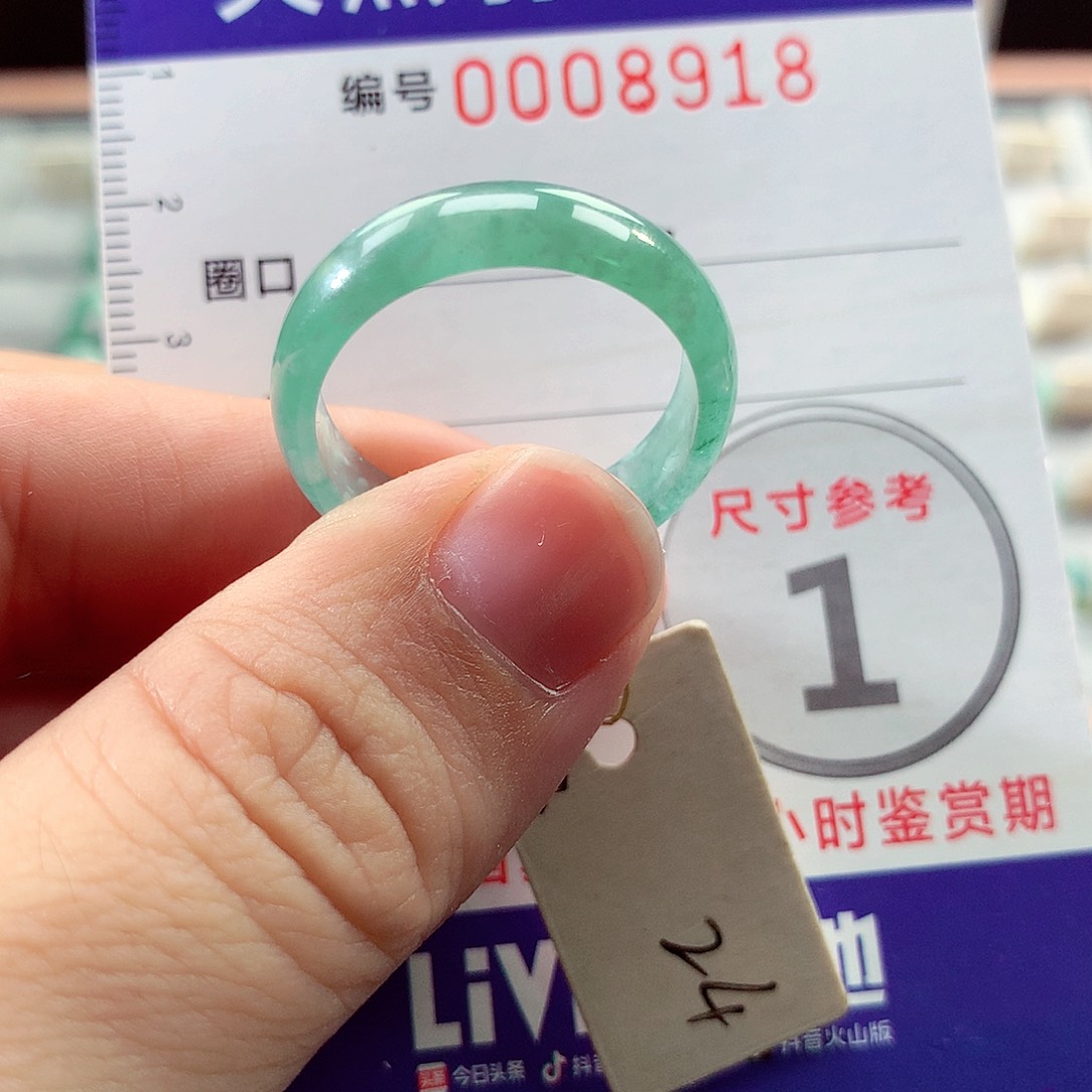 翡翠未镶嵌戒指24号