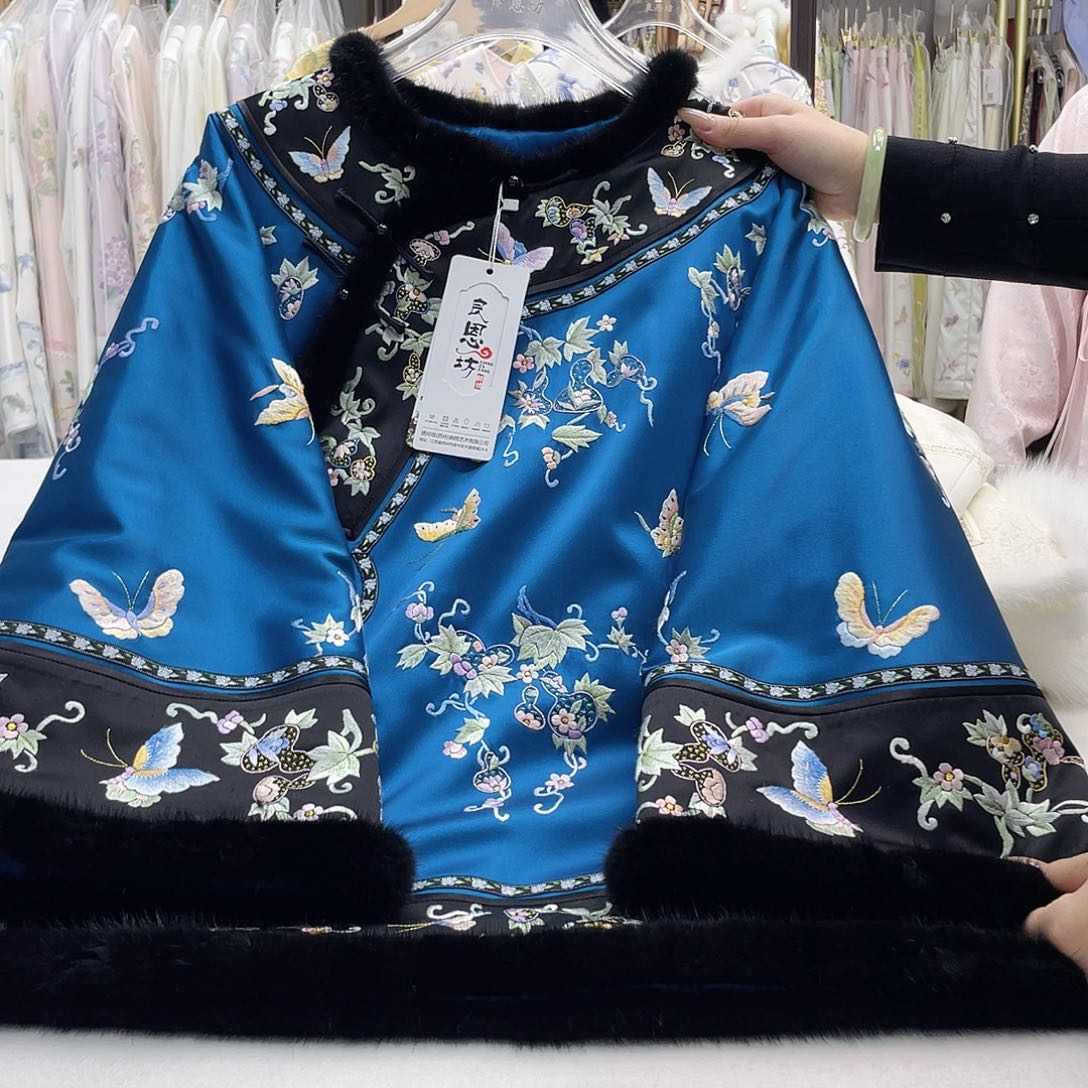 斩***Y桑蚕丝重工苏绣棉衣