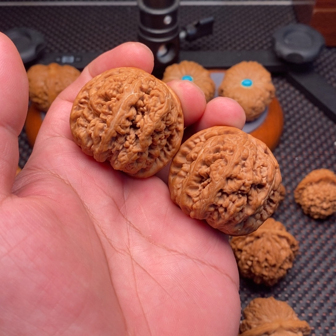 文玩核桃把件45尺大球筋