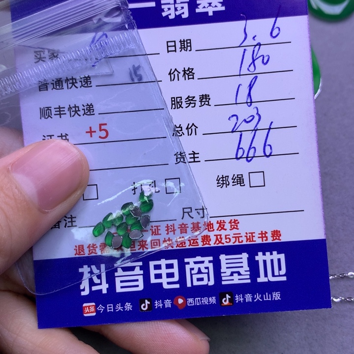 翡翠颈饰未镶嵌鱼*