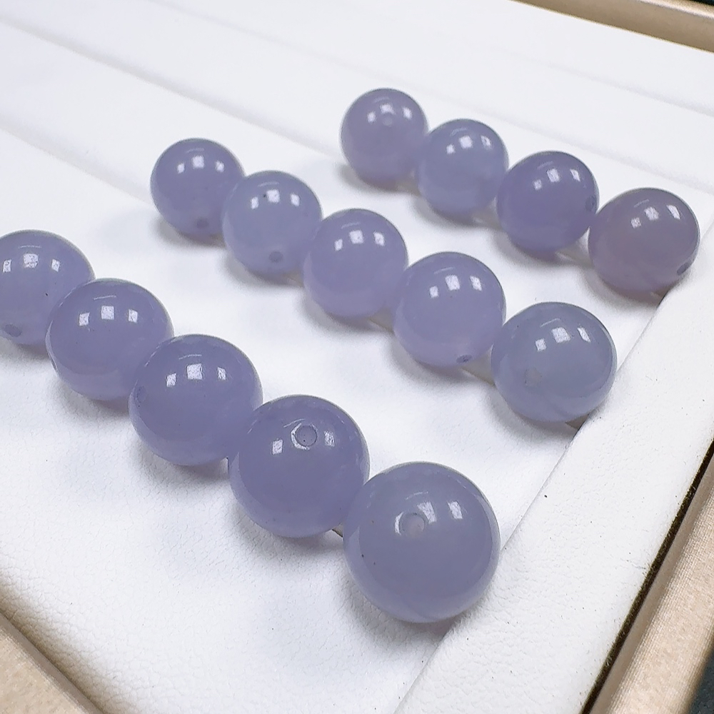 天然缅料A货 茄紫圆珠 12mm 多样性发一