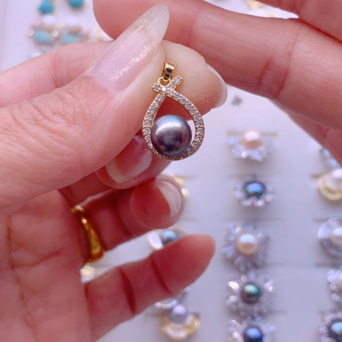 耳饰合金淡水珍珠