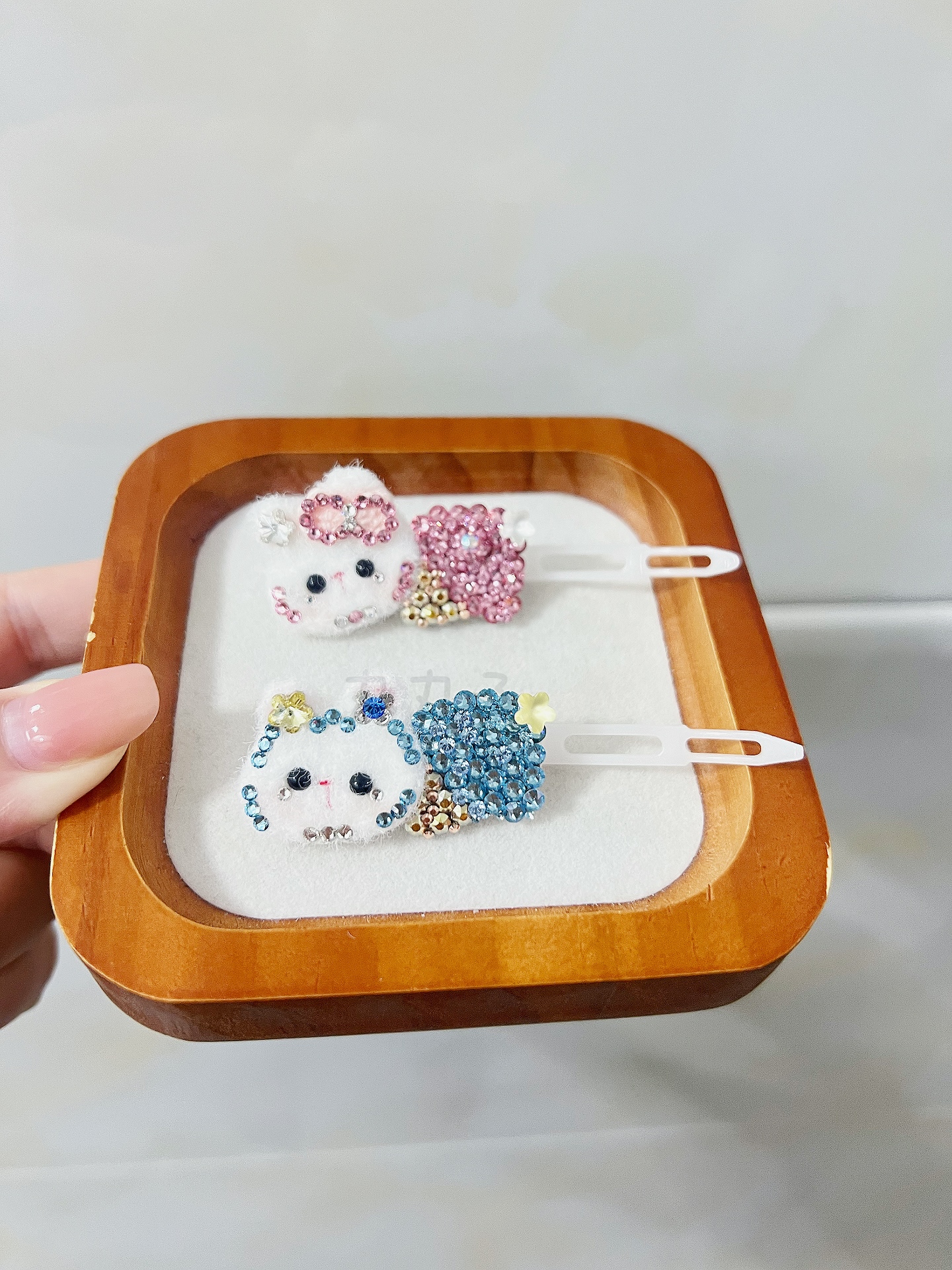 冰淇淋兔兔顶夹宠物发夹全华