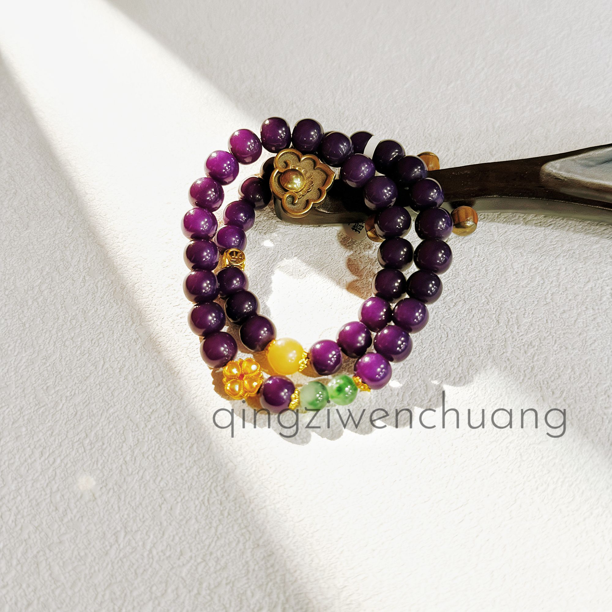 DP 1114-9.0紫色菩提+四叶草配饰紫菩提（无礼盒）