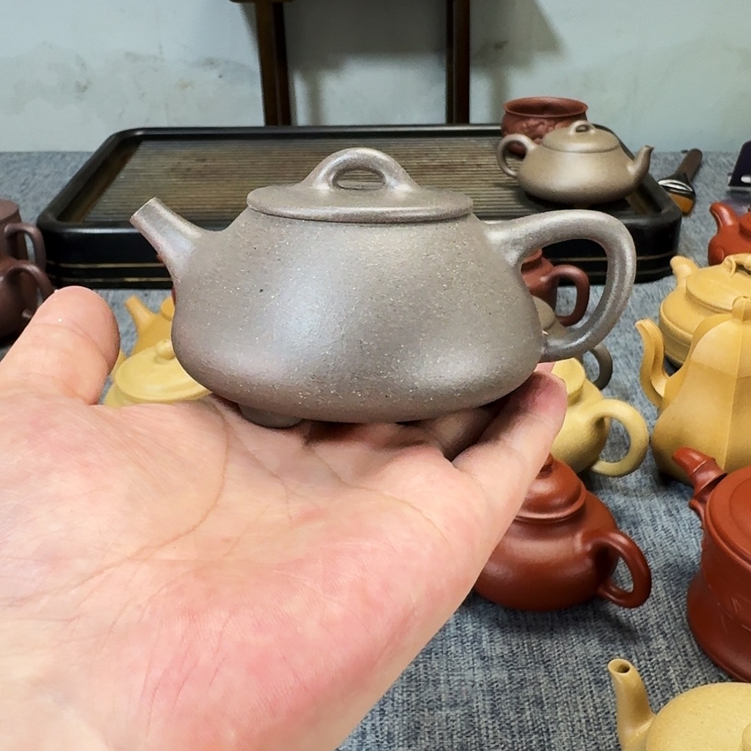 茶壶紫砂全手工紫砂壶平盖