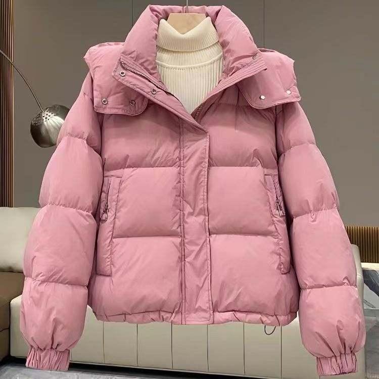 打板样衣冬季面包服棉服韩版连帽宽松冬季女士短款泡芙棉衣女