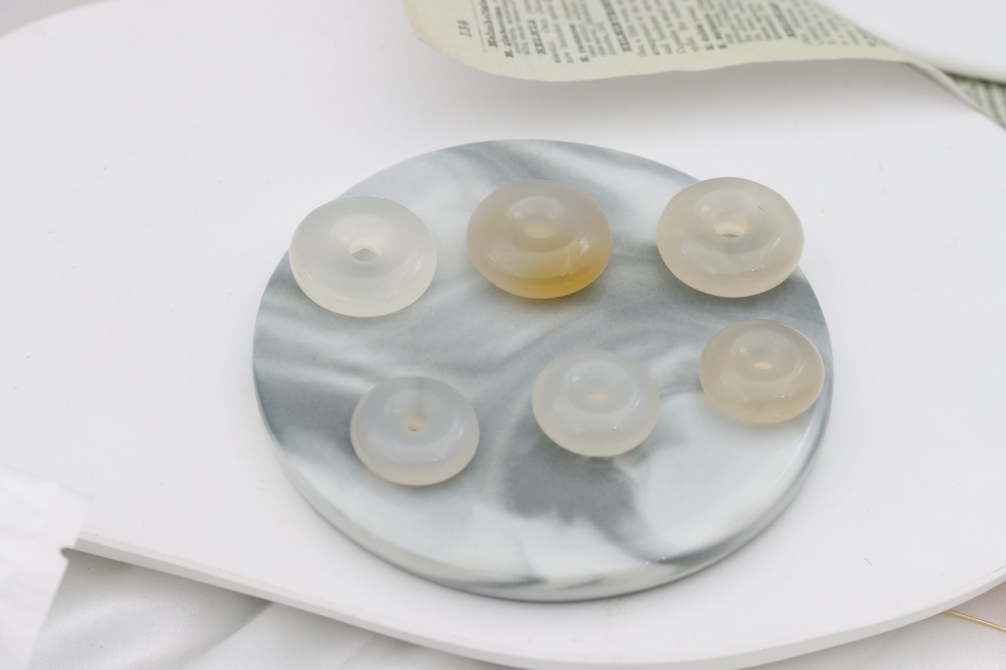 天然石玛瑙玉髓平安扣可搭配做小配饰